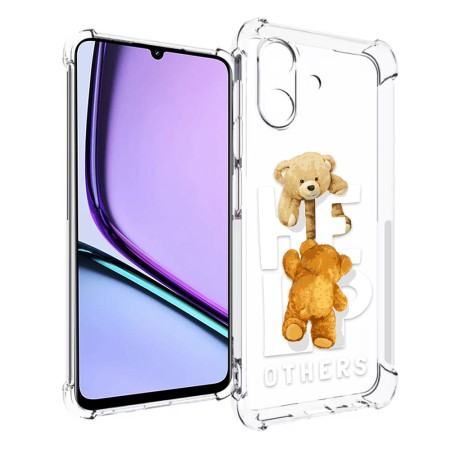 Husa Antisoc pentru Realme Note 60, AirBag PRO, Clear, Help Others